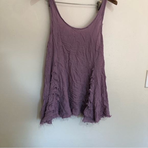 Intimately Free People Fray Ruffle Lilac Tunic Top size XS. - Picture 3 of 13